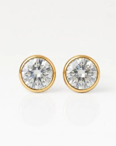 Nina Birthstone Emerald 316L Çelik Kulak Delme Küpesi