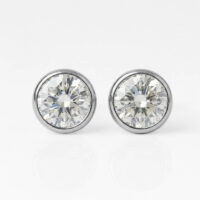 cerrahi-celik-kulak-delme-kupesi Nina Birthstone Crystal 316L Çelik Kulak Delme Küpesi