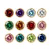Nina Birthstone Amethyst Altın Kaplama 316L Çelik Kulak Delme Küpesi