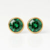 Nina Birthstone Emerald Altın Kaplama 316L Çelik Kulak Delme Küpesi