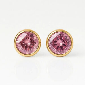 Birthstone Rose kulak delme küpesi