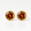 Nina Birthstone Topaz Altın Kaplama 316L Çelik Kulak Delme Küpesi