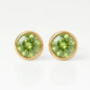 Nina Birthstone Peridot Altın Kaplama 316L Çelik Kulak Delme Küpesi