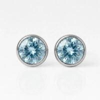 white-birthstone-aquamarine-rgb Nina Birthstone Aquamarine 316L Çelik Kulak Delme Küpesi