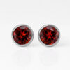 Nina Birthstone Ruby 316L Çelik Kulak Delme Küpesi