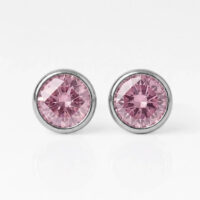 white-birthstone-light-rose-rgb Nina Birthstone Light Rose 316L Çelik Kulak Delme Küpesi