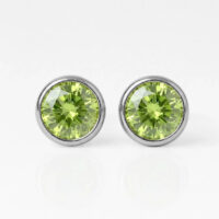 white-birthstone-peridot-rgb Nina Birthstone Peridot 316L Çelik Kulak Delme Küpesi