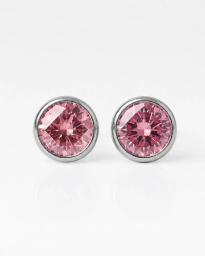 white-birthstone-rose-rgb Nina Birthstone Rose 316L Çelik Kulak Delme Küpesi