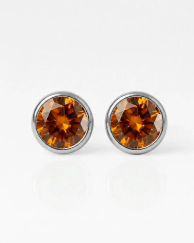 Nina Birthstone Topaz 316L Çelik Kulak Delme Küpesi