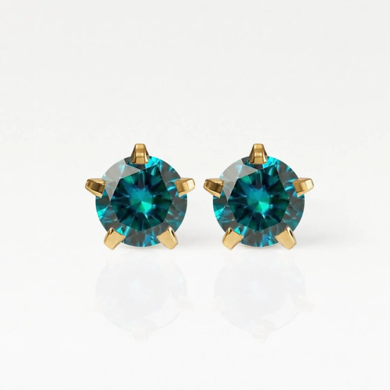 Birthstar Blue Zircon kulak delme küpesi