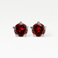 Nina Birthstar Garnet 316L Çelik Kulak Delme Küpesi