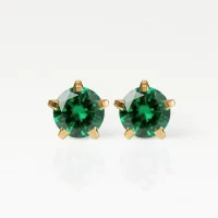 5gold-birthstar-emerald-rgb Nina Birthstar Emerald Altın Kaplama 316L Çelik Kulak Delme Küpesi