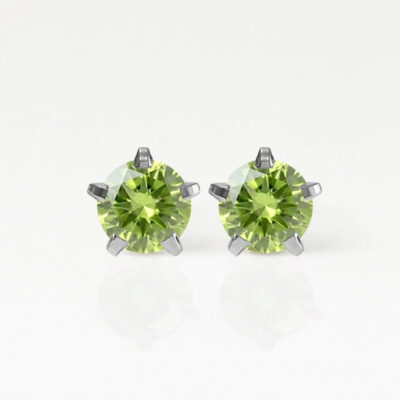Nina Birthstar Peridot 316L Çelik Kulak Delme Küpesi
