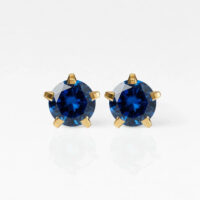 9gold-birthstar-sapphire-rgb Nina Birthstar Sapphire Altın Kaplama 316L Çelik Kulak Delme Küpesi