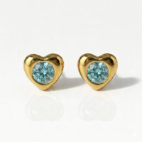 gold-heartlite-aquamarine.jpg Nina Heartlite Aquamarine Altın Kaplama 316L Çelik Kulak Delme Küpesi