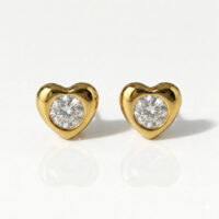 gold-heartlite-crystal.jpg Nina Heartlite Crystal Altın Kaplama 316L Çelik Kulak Delme Küpesi