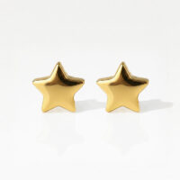 gold-shape-star-1.jpg Nina Shape Star Altın Kaplama 316L Çelik Kulak Delme Küpesi