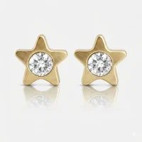 Altın Kaplama Cerrahi Çelik Kulak Delme Küpesi - Starlite Crystal Alerji Yapmayan Altın Kaplama Cerrahi Çelik Kulak Delme Küpesi - Starlite Crystal Alerji Yapmayan