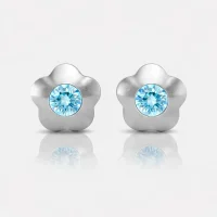 Cerrahi Çelik Kulak Delme Küpesi - Flowerlite Aquamarine Alerji Yapmayan Cerrahi Çelik Kulak Delme Küpesi - Flowerlite Aquamarine Alerji Yapmayan