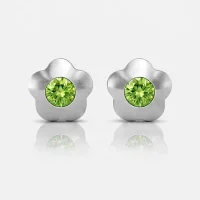 Cerrahi Çelik Kulak Delme Küpesi - Flowerlite Peridot Alerji Yapmayan Cerrahi Çelik Kulak Delme Küpesi - Flowerlite Peridot Alerji Yapmayan