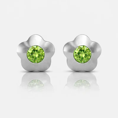 Cerrahi Çelik Kulak Delme Küpesi - Flowerlite Peridot Alerji Yapmayan Cerrahi Çelik Kulak Delme Küpesi - Flowerlite Peridot Alerji Yapmayan