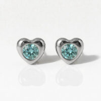 white-heartlite-aquamarine.jpg Nina Heartlite Aquamarine Cerrahi Çelik 316L Çelik Kulak Delme Küpesi
