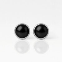 Nina Pearl Black Onyx Cerrahi Çelik 316L Çelik Kulak Delme Küpesi