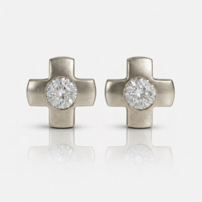 white_Crosslite_Crystal.jpg Nina Crosslite Crystal Cerrahi Çelik 316L Çelik Kulak Delme Küpesi
