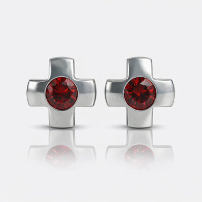 white_Crosslite_Garnet.jpg Nina Crosslite Garnet Cerrahi Çelik 316L Çelik Kulak Delme Küpesi