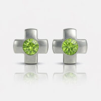white_Crosslite_Peridot.jpg Nina Crosslite Peridot Cerrahi Çelik 316L Çelik Kulak Delme Küpesi