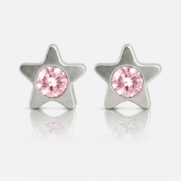 white_Starlite_Light_Rose.png Nina Starlite Light Rose Cerrahi Çelik 316L Çelik Kulak Delme Küpesi