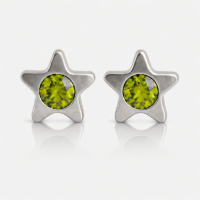 white_Starlite_Peridot.png Nina Starlite Peridot Cerrahi Çelik 316L Çelik Kulak Delme Küpesi