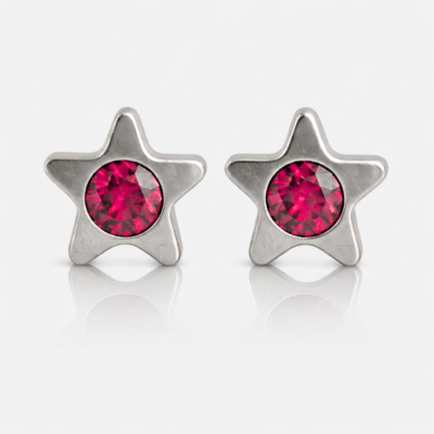 white_Starlite_Ruby.png Nina Starlite Ruby Cerrahi Çelik 316L Çelik Kulak Delme Küpesi