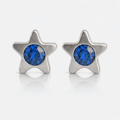 white_Starlite_Sapphire.png Nina Starlite Sapphire Cerrahi Çelik 316L Çelik Kulak Delme Küpesi